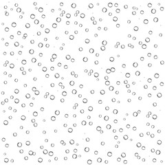 Oxygen air bubbles  flow  in water on white  background.