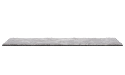 Modern gray runner rug with high pile. 3d render