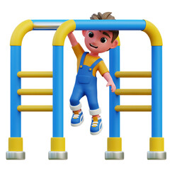 3D children playground monkey bar