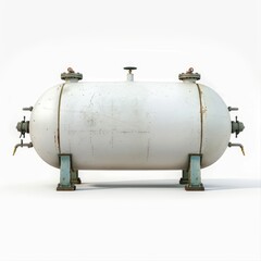 Argon Tank Isolated Against a Stark White Background for Clarity