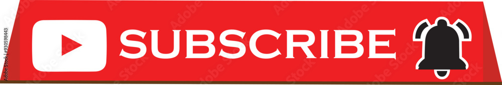 Fototapete subscribe red label button - subscribe button icon