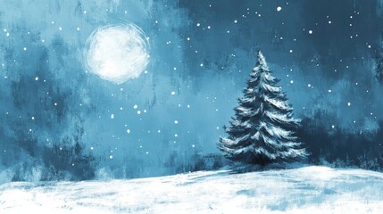 Obraz premium Simple beautiful abstract illustration of a Christmas tree. 