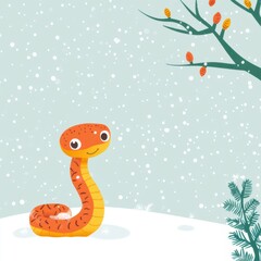 Obraz premium Year of the snake Illustration
