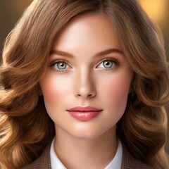 Fototapeta premium Hyper-realistic portrait of a woman