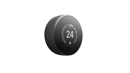 Smart wall clock, transparent background PNG