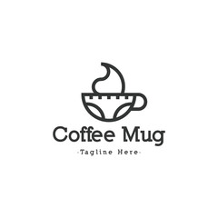 Coffee mug logo design template