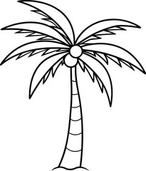 coconut tree line art 2.eps