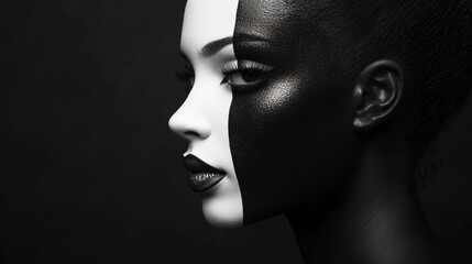 Black and White Portrait.