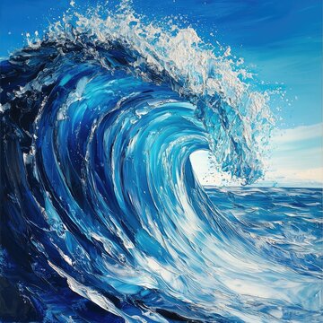 clear blue acean wave