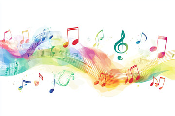 Colorful Music Notes.