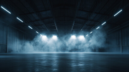 Empty Warehouse Interior.