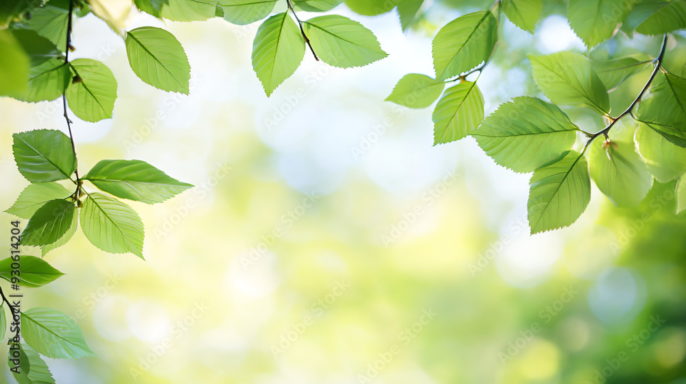 Canvas Prints Green Leaves Frame.