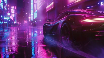 Neon City Night Drive