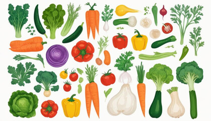Fototapeta premium set of vegetables