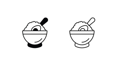 Food Bowle icon design with white background stock illustration