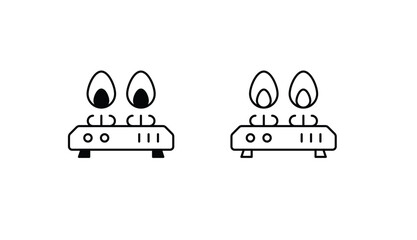 Gas Range icon design with white background stock illustration