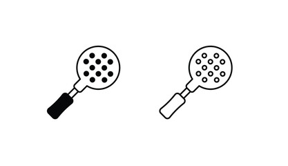 Frying Spoon icon design with white background stock illustration