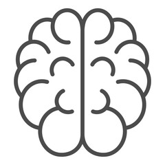 Human brain pixel perfect editable stroke vector