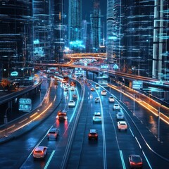 Smartcity, society 5.0, communication technology, Autonomous roads, intelligent transport, metropolitan IT development, digital infrastructure development