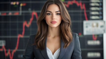 Obraz premium A woman in a business suit with her mouth open, AI
