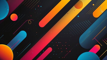 Dark Background with Colorful Accents