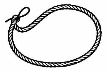 Rope Border Lasso vector illustration, Rope Frame Border vector Lasso concept.