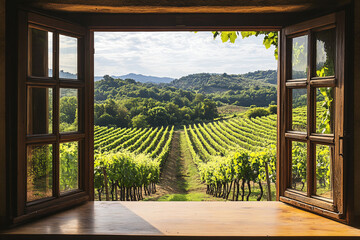 Vineyard View From Window.