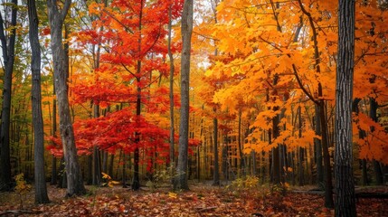 Obraz premium Vibrant Autumn Forest