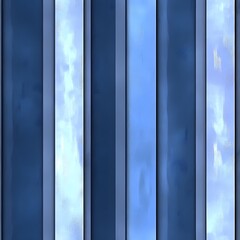 Fototapeta premium A blue and white striped background with a blue and white stripe in the middle. The stripes are of different widths and the background is of a light blue color