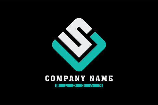 Abstract letter SJ vector logo design, letter JS, text s logo design	
