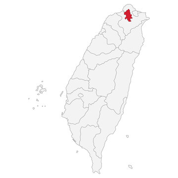 recommend clip art: Taiwan map. Map of Taipei with Taipei city