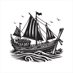 boat vector