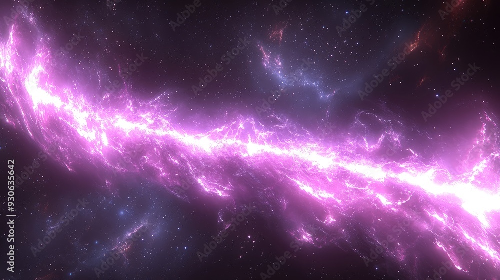 Canvas Prints Cosmic Pink Lightning