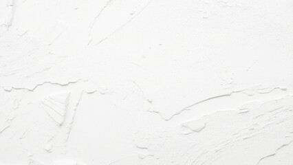 Closeup grunge texture white paint cement wall. wall background. Grunge White Background Cement Old Texture Wall. Texture of white plaster on a concrete wall handmade. Construction, interior design.