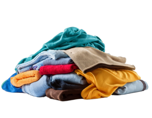 Wäsche Berg, isoliert Hintergrund, Freisteller, Transparent