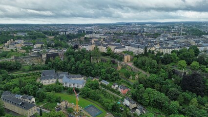 drone photo Luxembourg city  Europe