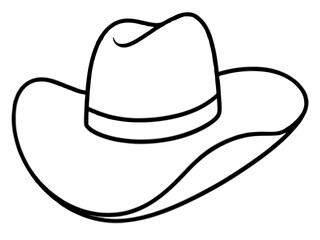 
Cowgirl and Cowboy Hat Line art vector, Cowboy Hat SVG
