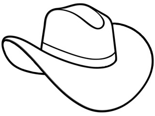 
Cowgirl and Cowboy Hat Line art vector, Cowboy Hat SVG
