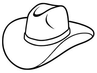 
Cowgirl and Cowboy Hat Line art vector, Cowboy Hat SVG
