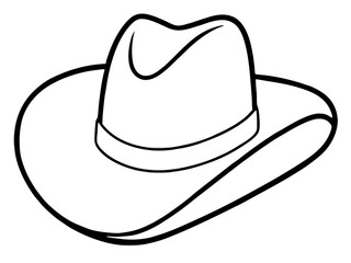 
Cowgirl and Cowboy Hat Line art vector, Cowboy Hat SVG
