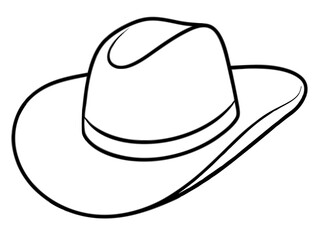 
Cowgirl and Cowboy Hat Line art vector, Cowboy Hat SVG

