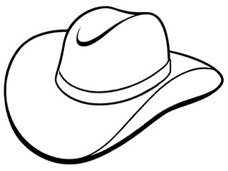 
Cowgirl and Cowboy Hat Line art vector, Cowboy Hat SVG
