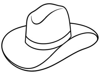 
Cowgirl and Cowboy Hat Line art vector, Cowboy Hat SVG
