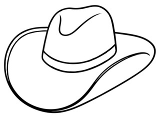 
Cowgirl and Cowboy Hat Line art vector, Cowboy Hat SVG
