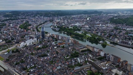 drone photo Liège belgium europe