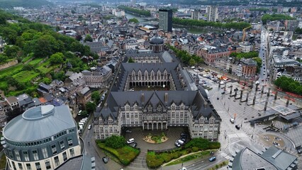 drone photo Palace of the Prince-Bishops liège belgium europe