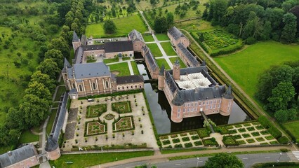 drone photo Alden Biesen castle belgium europe © clemMTravel