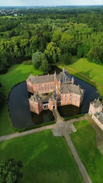 drone photo Merode castle belgium europe