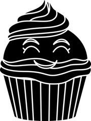 Cute cup cake illustration