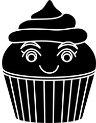 Cute cup cake illustration